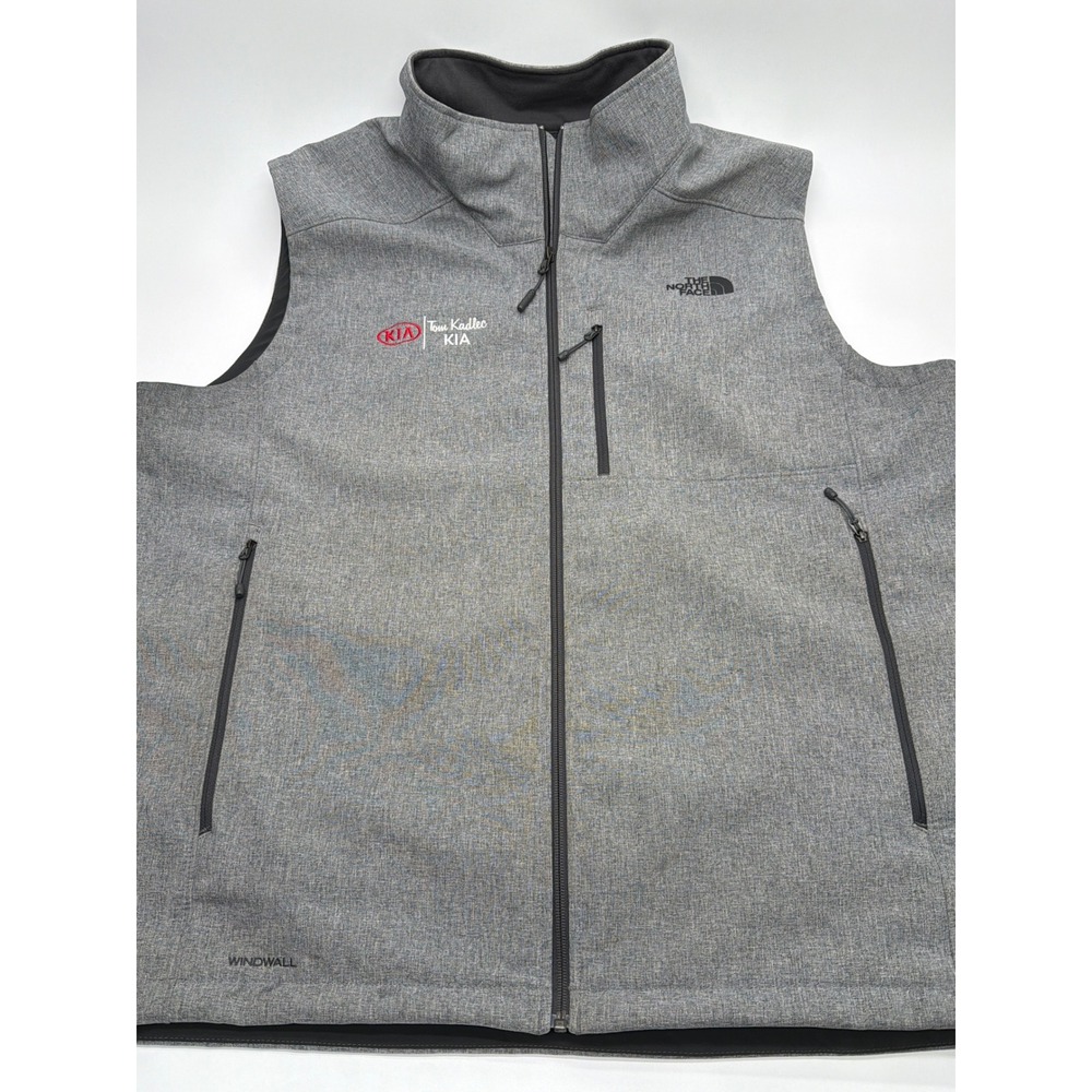The North Face WindWall Vest Mens XXL Grey Softshell Full Zip Tom Kadlec KIA